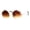 gold brown, variant on Womens Retro Foliage Jewel Trim Round Circle Lens Hippie Sunglasses Silver Smoke