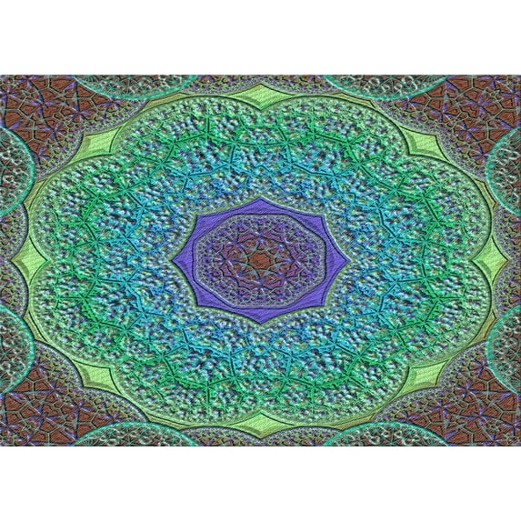 Ahgly Company Indoor Rectangle Patterned Mint Green Area Rugs, 3' x 5'