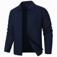 thumbnail image 4 of biudgviw Sweatshirt for Men Slim Long Sleeve Full Zip Cardigan Jackets Fall Soft Casual Collared Plain Knit Outwear, 4 of 6
