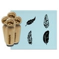 thumbnail image 1 of Feathers Artsy Bird Hand Drawn Rubber Stamp Set for Scrapbooking Crafting Stamping - Large 1-1/4 Inch, 1 of 7