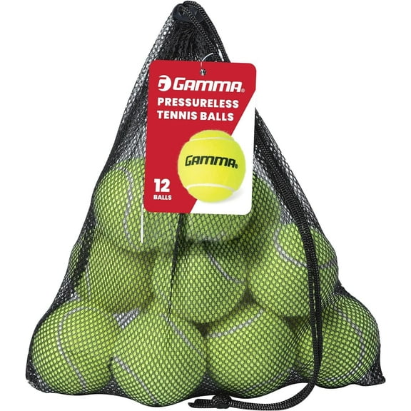 GAMMA Pressureless Tennis Balls for Practice and Lessons, 12 Count