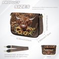 thumbnail image 7 of TSOVTHRID Highland Cattle Sunflower Print Crossbody Bags for Women, Crossbody Purse, PU Leather Handbags Shoulder Bag, Cell Phone Purse with Wide Strap, 7 of 7