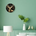 thumbnail image 4 of 16 Inch Wall Clock Battery Operated Silent Clock Decorative for Office, Kitchen, Outdoor, Living Room，Gold Deer Snow Multicolor, 4 of 4