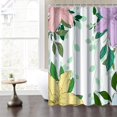 thumbnail image 2 of Blue Leaves Shower Curtain Set with Hooks Farmhouse Botanical Plants Shower Curtain for Bathroom Blue Leaves Branches Waterproof Fabric Decor 48x72inches, 2 of 6
