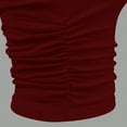 thumbnail image 4 of Wyobmus Womens Summer Fashion Y2K Tops Sleeveless One Shoulder Top Slim Fit Going Out Crop Tank Tops Ruched Knit Cami Outfit Cute Tops Burgundy, 4 of 9