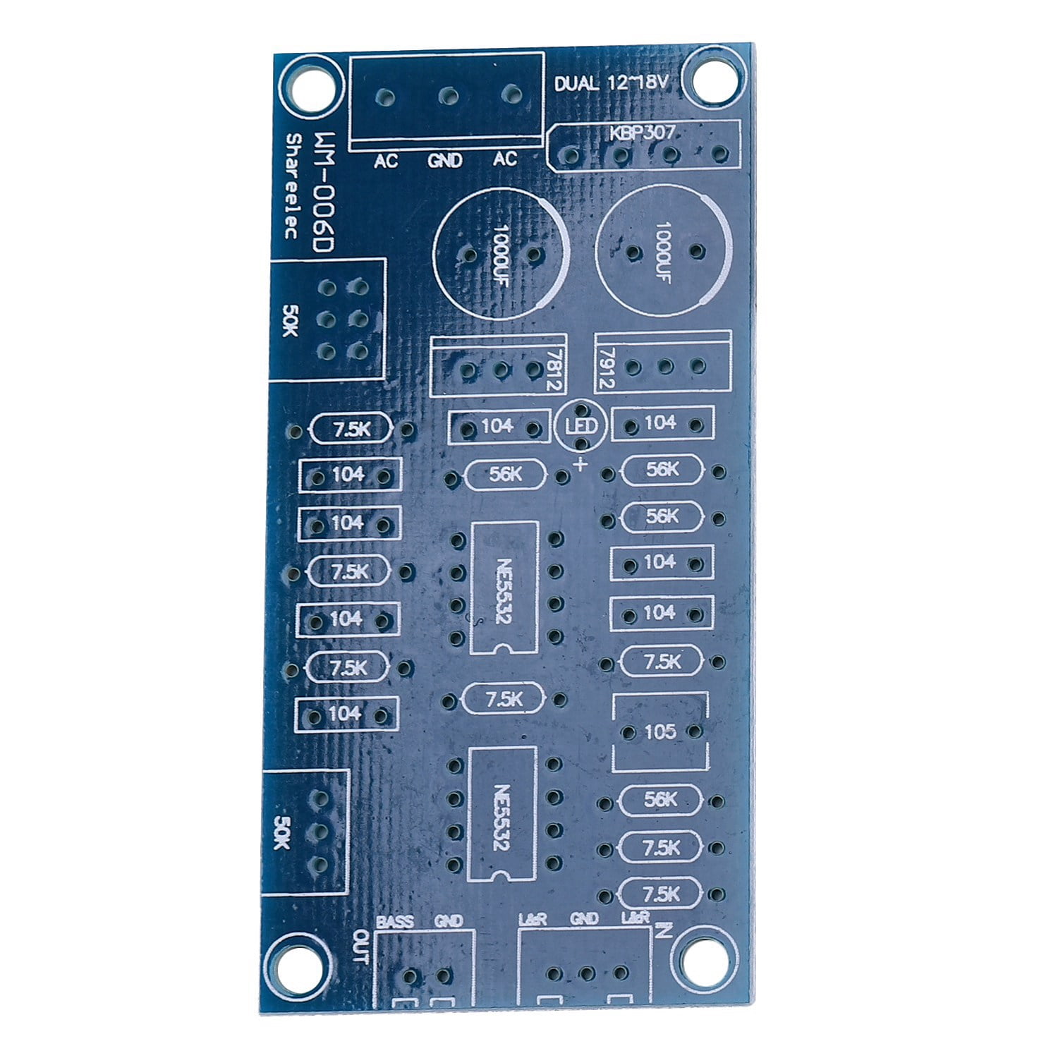 Buy Low Pass Filter Bass Subwoofer Pre-Amp Amplifier Board Dual Power ...