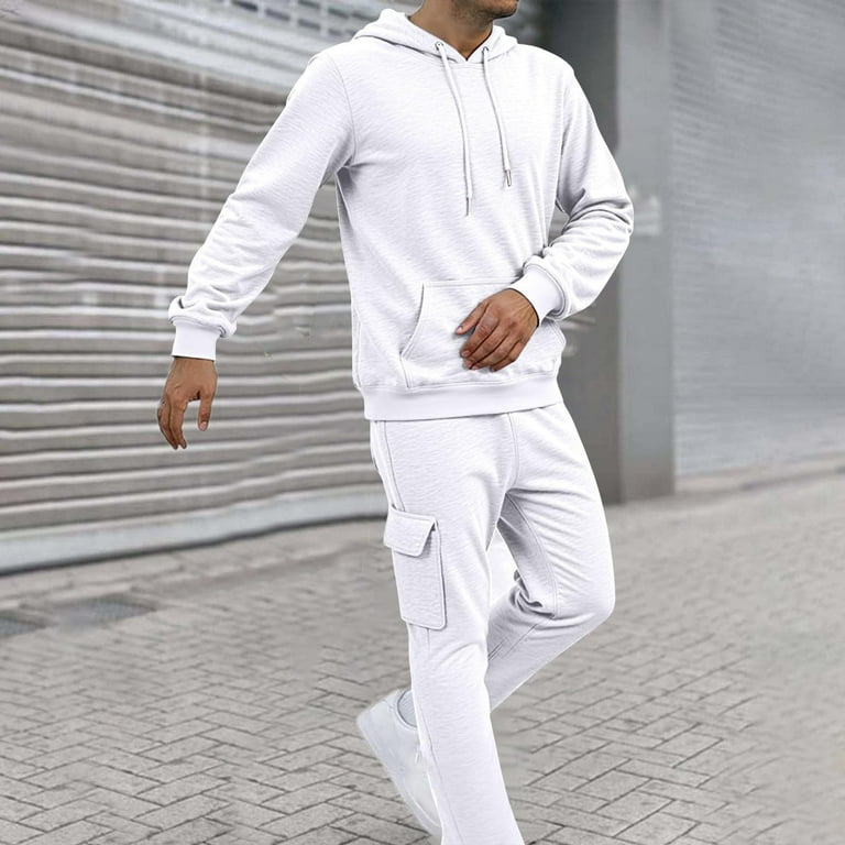 Miluxas Men's Tracksuits Piece Casual Long Sleeve Sweatsuits