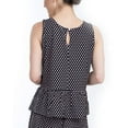 thumbnail image 2 of Cool Girl Women's Keep it Basic Cooling Printed Sleep Tank Top with Ruffle Hem, Pink Dot, XS, 2 of 3