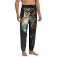 thumbnail image 4 of Kdxio Owl Globe Sculpture Pattern Joggers,Sweatpants for Men with Pockets-Medium, 4 of 5