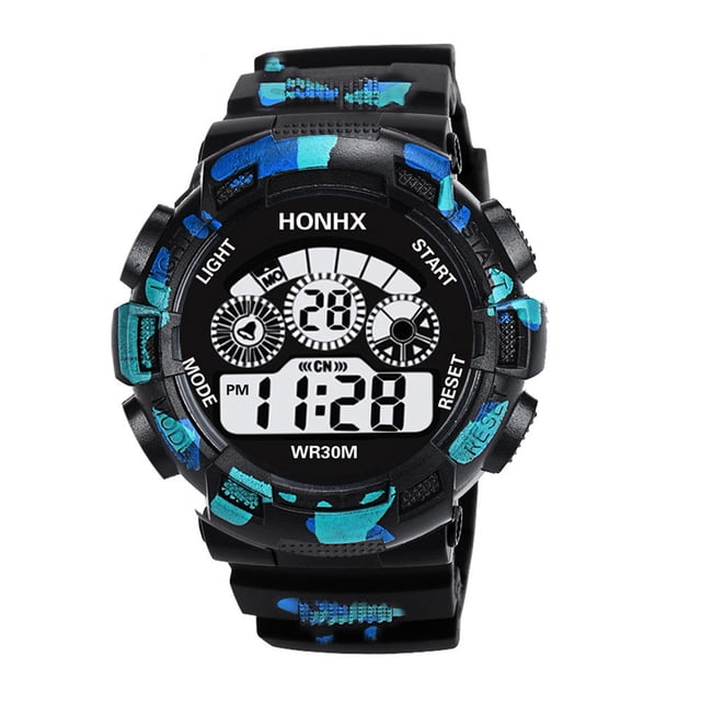 TIMIFIS Montre Intelligente Mode Homme Numérique LED Analogique Quartz Alarme Date Montre-Bracelet de Sport - Été