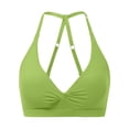 thumbnail image 4 of Sujetador deportivo a prueba de golpes para mujer - Tirantes ajustables, cuello en V, relleno extraíble, nailon/spandex, yoga, running, fitness, tallas S-XL, contorno de pecho 66-75 cm, 4 of 8