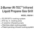 thumbnail image 3 of Chef's Grill Propane Gas Grill IR2818-1 | Infrared 53,000 BTU 627 SQIN, 3 of 3