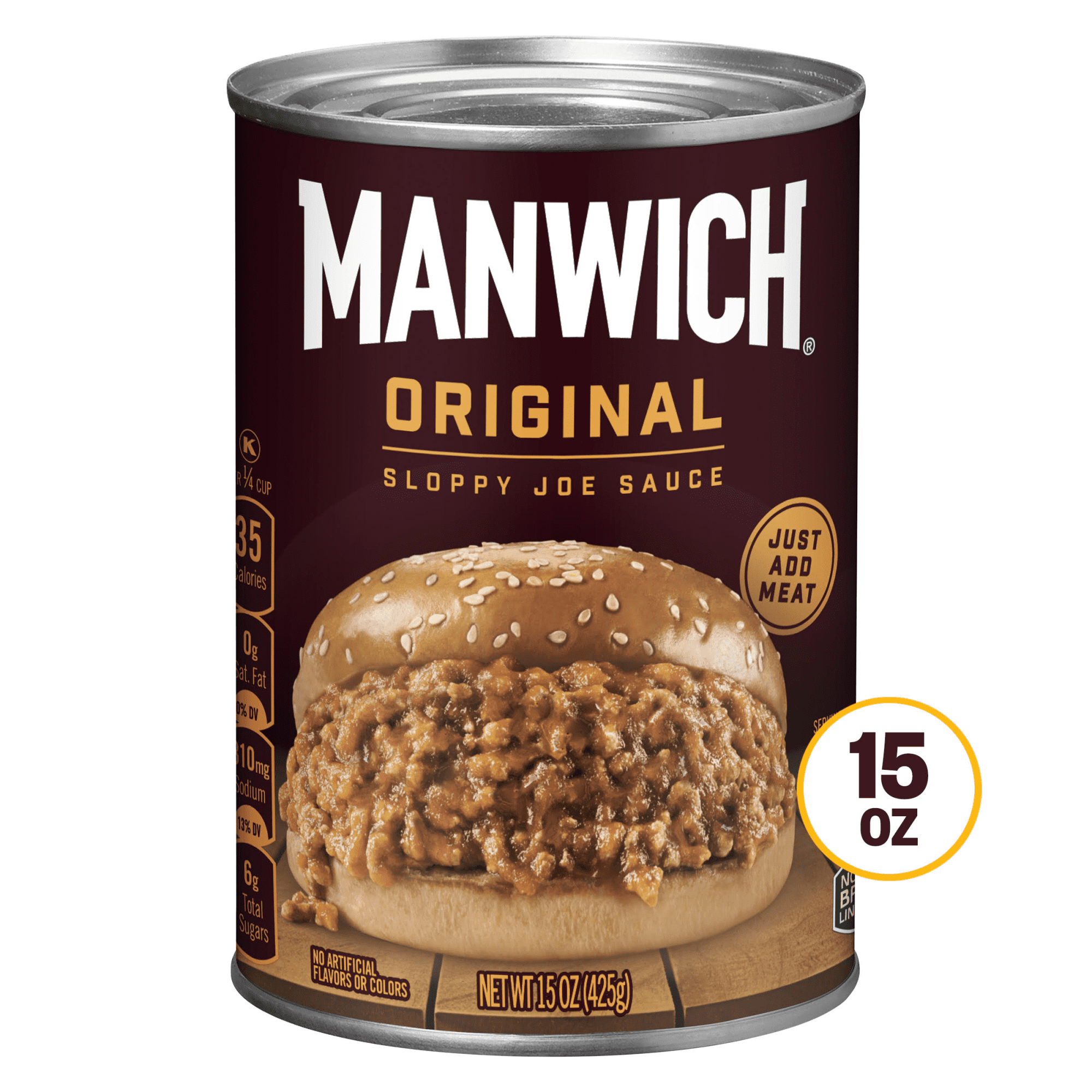 (2 pack) Manwich Original Sloppy Joe Sauce, Canned Sauce, 15 oz