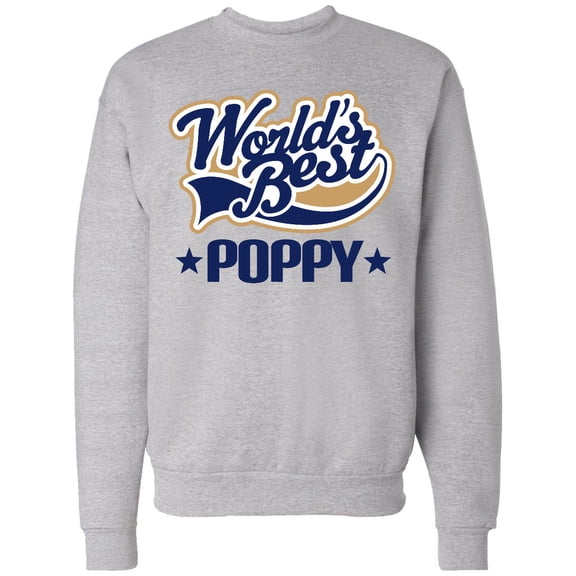 Inktastic Worlds Best Poppy Grandpa Adult Sweatshirt