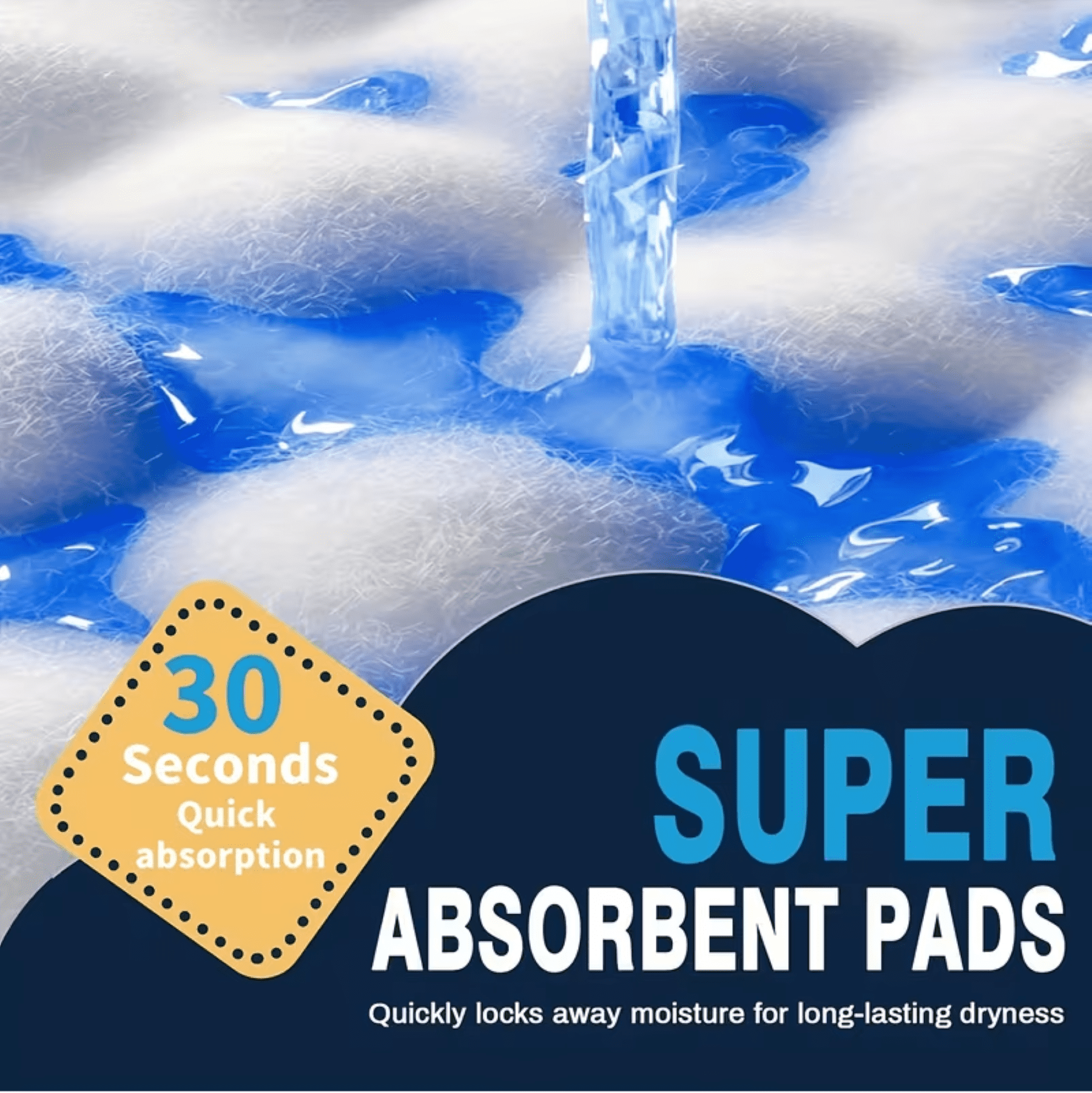 Extra Large Thickened Disposable Puppy Pads – Super Absorbent 6-Layer Leak-Proof Training Pads for Dogs (24×24 / 28×34 Inch)