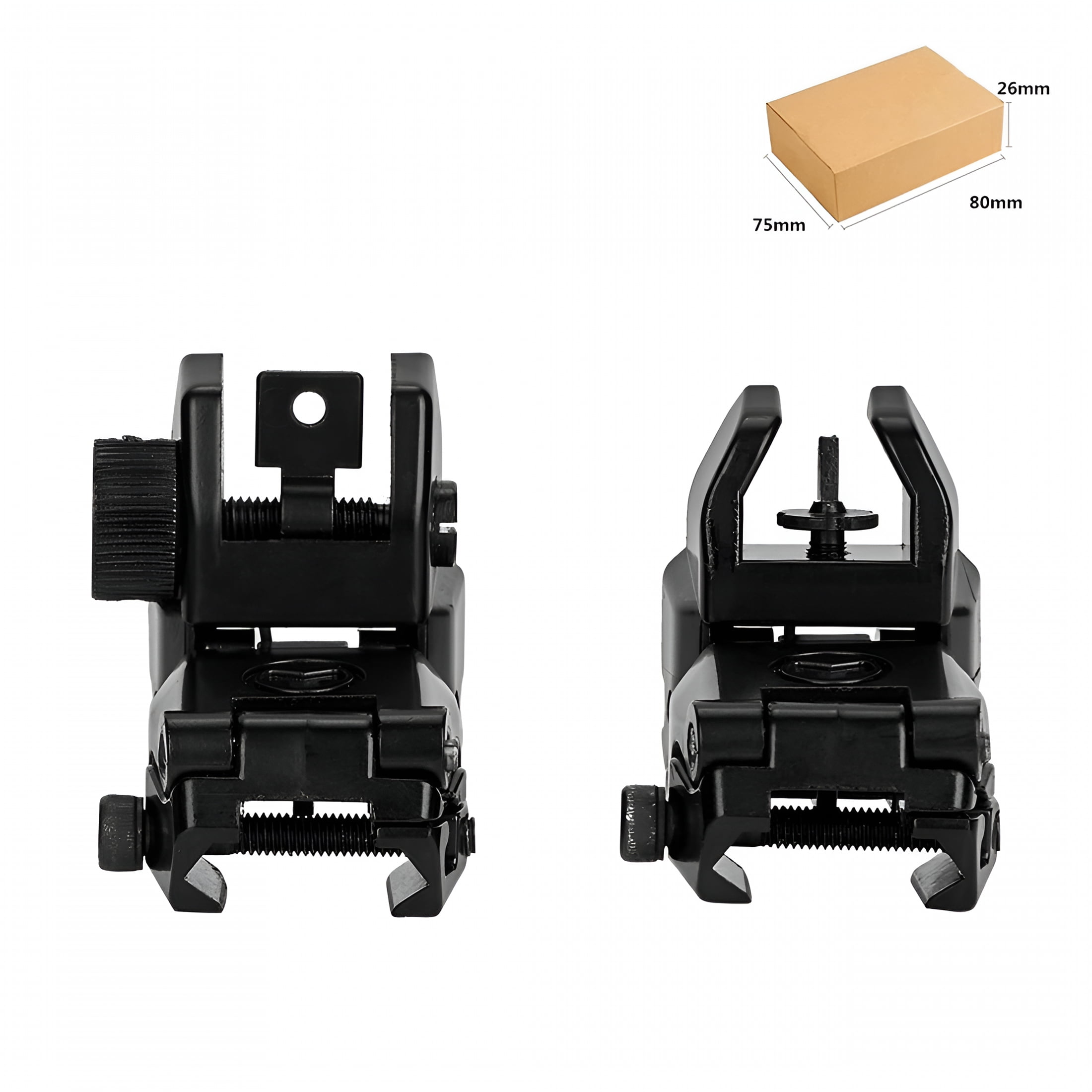 GJX Professional Flip up Backup Sight Front & Rear Sight with Wrench 2 Pieces
