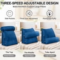 thumbnail image 6 of SHANNA Wedge Headboard Pillow with Adjustable Neck Support,  Triangular Bedrest Lumbar Neck Back Support Pillows for Reading, Gaming, and TV Watching, Blue, 6 of 9