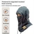 thumbnail image 4 of YOPTOP Winter Warm Unisex Hat and Gloves Set - Soft Polyester Drawstring Ear Warmer Face Mask Cold Proof Fitted Knit Fabric Machine Washable Essential for Cycling Outdoor Fishing Tr,Black Hat, 4 of 6