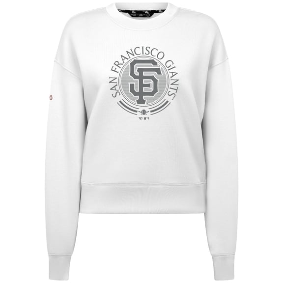Women's Levelwear White San Francisco Giants Sponge Tri-Blend Grain Sweatshirt