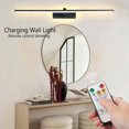 thumbnail image 2 of LED Modern Rechargeable Wall Sconce Battery Operated Mirror Light Home Decor Fixtures Set Wall Lights Home Decor Fixtures For Living Room With Remote Control, Dimmable/Night-Light/Memory, Black Modern, 2 of 5