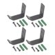 thumbnail image 2 of 4 ganchos de pared metálicos resistentes con tornillos para abrigos y batas. Negro, 2 of 9