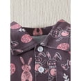 thumbnail image 4 of Kids Easter Rabbit Print Collar Button Shirt Tops Toddler Boy Summer Short Sleeve Polo T-Shirts, 4 of 6