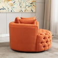 thumbnail image 4 of Veryke Linen Button Tufted Accent Chair, Leisure Swivel Lounge Sofa for Living Room - Orange, 4 of 10