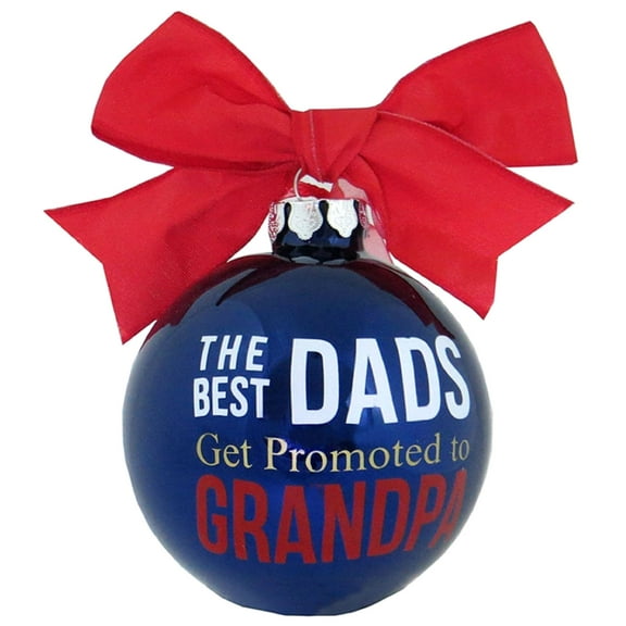 The Best Dad's Get Promoted to Grandpa Christmas Ornament
