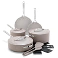 thumbnail image 1 of GreenPan Nova Juego de ollas y sartenes antiadherentes de cerámica saludable, 10 piezas, sin PFAS ni PFOA, sartenes, salteado, olla sopera, utensilios, tapas, apto para inducción, apto para lavavajill, 1 of 5