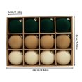 thumbnail image 3 of 12 bolas navideñas decorativas de terciopelo flocado para adornos de árboles de Navidad, decoración de árboles de Navidad con adornos colgantes de árboles, 3 of 5