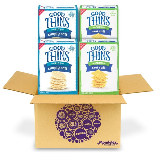 Nabisco Good Thins, Gluten Free Crackers Variety Pack (2 Simply Salt