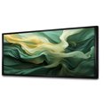 thumbnail image 2 of Designart "Harmonious Chaos Green and Yellow Symphony I" Extra Large Abstract Framed Wall Art - Transitional Green Abstract Collages Entryway Framed Wall Art, 2 of 6