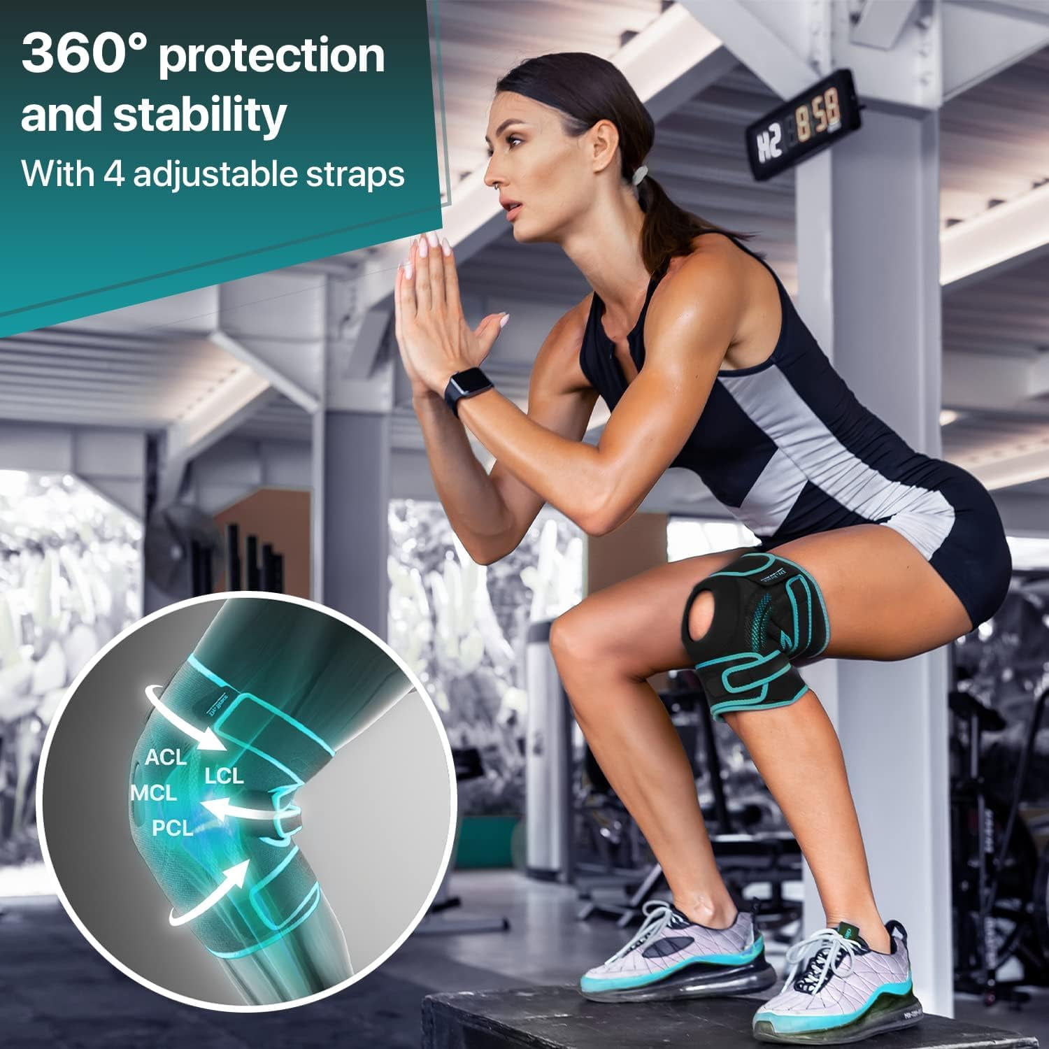 DR. BRACE Compression Knee Brace with Side Stabilizers & Patella Gel Pads, Knee Support for Knee Pain, Running & Sports, Men & Women (Earth Small)