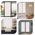 thumbnail image 7 of Farmhouse Beige White Striped Window Privacy Film, Modern Stripes Static Cling UV Sun Blocking Heat Control Window Tint Day and Night, Non-Adhesive One Way Windows Privacy Cover 17.7''x78.7'', 7 of 7