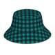 thumbnail image 1 of Balery Teal On Black Plaid Sombreros para el sol para hombre y mujer, sombrero de pescador con UPF 50+, 1 of 6