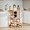 Natural, variant on Toddler Standing Tower - Adjustable Height Toddler Kitchen Stool Helper - Kids Kitchen Step Stool for Learning with Removable Safety Railing Black&Natural