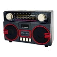 thumbnail image 3 of Bunblic Radio Rétro Portable AM FM SW Haut-Parleur Bluetooth 3 Bandes Charge Compacte pour Maison Bureau Extérieur Design Vintage Cadeaux d'Anniversaire Noir Rouge, 3 of 8
