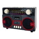 thumbnail image 3 of Radio portátil AM SW de 3 bandas con soporte para tarjeta TF y USB para casa, oficina y exteriores. Negro Rojo, 3 of 9