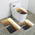 thumbnail image 1 of ABPHQTO Camino en sol vespertino islandés Juego de alfombras de baño de 3 piezas Alfombra de baño Alfombra de contorno y tapa de inodoro, 1 of 2