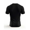 thumbnail image 6 of [1pc PLUTO Graphic T-Shirt] 1pc Men'S Casual Cotton Knit T-Shirt with Geometric PLUTO Graphic, Round Neck, Stretchable, All-Season Top, Leisure Sports Tee, 6 of 8