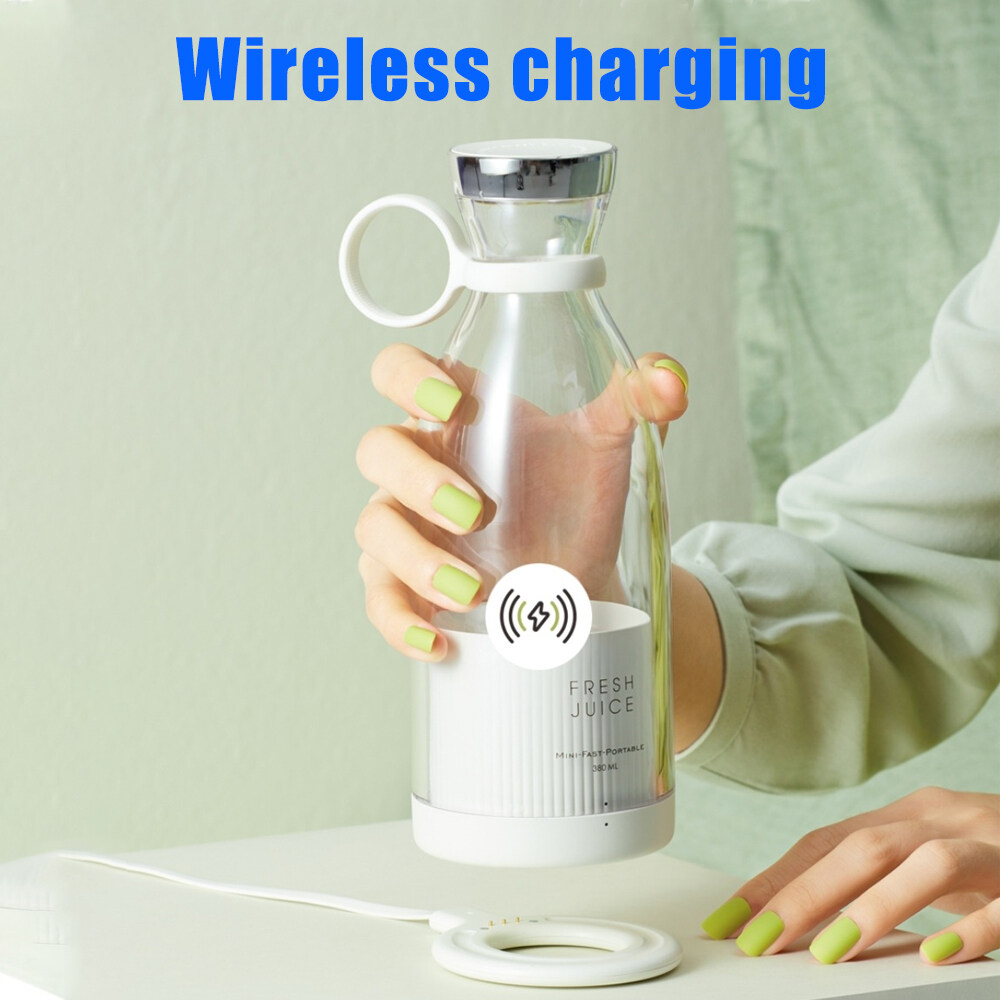 Aoresac Personal Size Blender Battery Powered USB Rechargeable Portable Blender for Shakes and Smoothies 350ml Fresh Juice Blender Cup with Stainless Steel 4 Blades for Travel Gym Kitchen