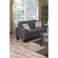 thumbnail image 5 of Miekor Furniture Living Room Furniture 2pc Sofa Set Blue Grey Polyfiber Tufted Sofa Loveseat w Pillows Cushion Couch Solid pine W5UAHD, 5 of 9