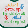 thumbnail image 4 of Inktastic Future Auditor Like My Dad Boys or Girls Baby Bib, 4 of 4