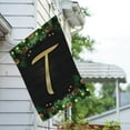 thumbnail image 3 of America Forever Christmas Monogram House Flag Letter T 28 x 40 inches Double Sided, Shiled , Pinecones Xmas Seasonal Outdoor Decor, Holiday Outside Yard Decorations, 3 of 5