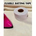 thumbnail image 3 of 2 Rolls Fusible Batting Tape for Quilting, Batting Seam Tape, Fusible Sheer Binding Tape for Batting Quitting Sewing (1.5 inches x 20 Yards, White), 3 of 7