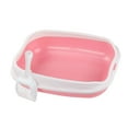 thumbnail image 4 of Cat Pet Litter Tray Semi Enclosed for Small Animals Rabbit Easy Installation Cat Sand Box Container Kitty Litter Pan Cat Toilet pink, 4 of 8