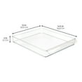 thumbnail image 3 of Plastic Refrigerator and Freezer Storage Organizer Tray with Handle for Kitchen, Pantry, Shelf, Counter, BPA-Free, 14.5" x 12" x 2", Clear, 3 of 6