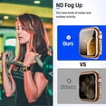 thumbnail image 4 of XiHAMA Waterproof Case Compatible with Apple Watch SE (2nd Gen) Series 6 5 4 Screen Protector, Tempered Glass Hard PC Bumper Face Cover, 4 of 7