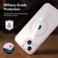 thumbnail image 5 of for iPhone 16 Pro Max Case, Compatible with MagSafe, Shockproof Military-Grade Protection, Magnetic Phone Case for iPhone 16 Pro Max, Classic Hybrid Case (HaloLock), Clear, 5 of 5
