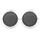 thumbnail image 1 of 2uds 4'' Coche Metal Brillante Audio Altavoz Cubierta Malla Parrilla Plata Tono, 1 of 1